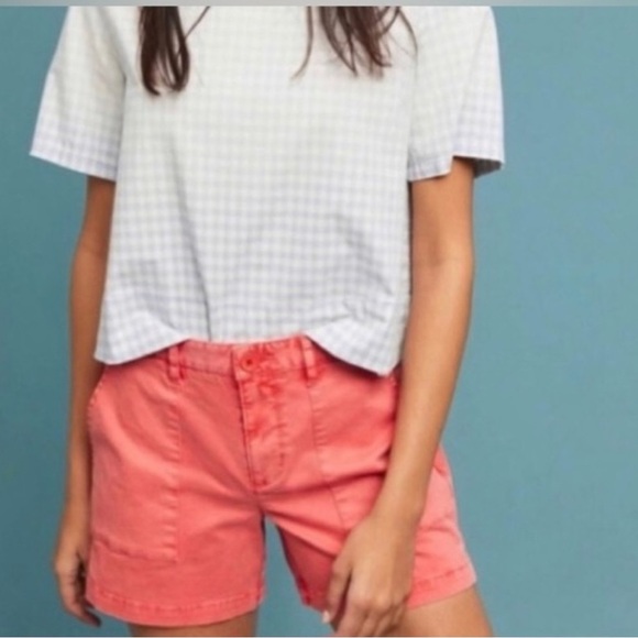 Sanctuary X Anthropologie Women's Cotton Salmon Colored‎ Shorts - Picture 1 of 13